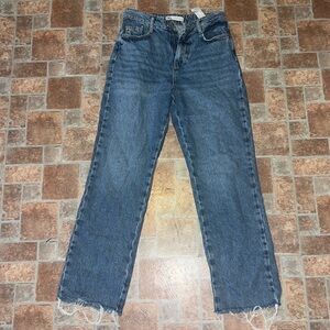 ZARA- High Rise Straight Jeans